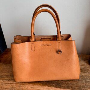 Banana Republic Peach Leather Purse with with Shoulder Strap
